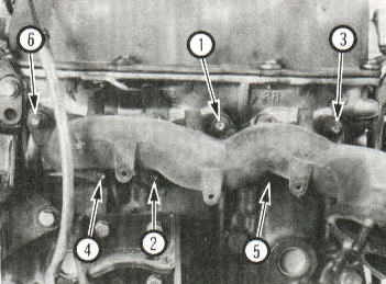 Front exhaust manifold loosening sequence